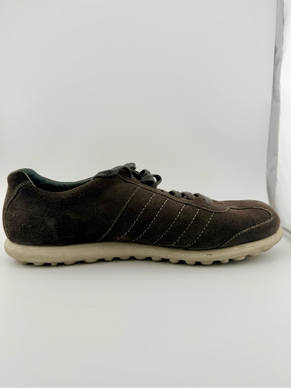 Camper Men’s Grey Pelotas XLite Suede Low-Top Lace Sneakers - Picture 6 of 7